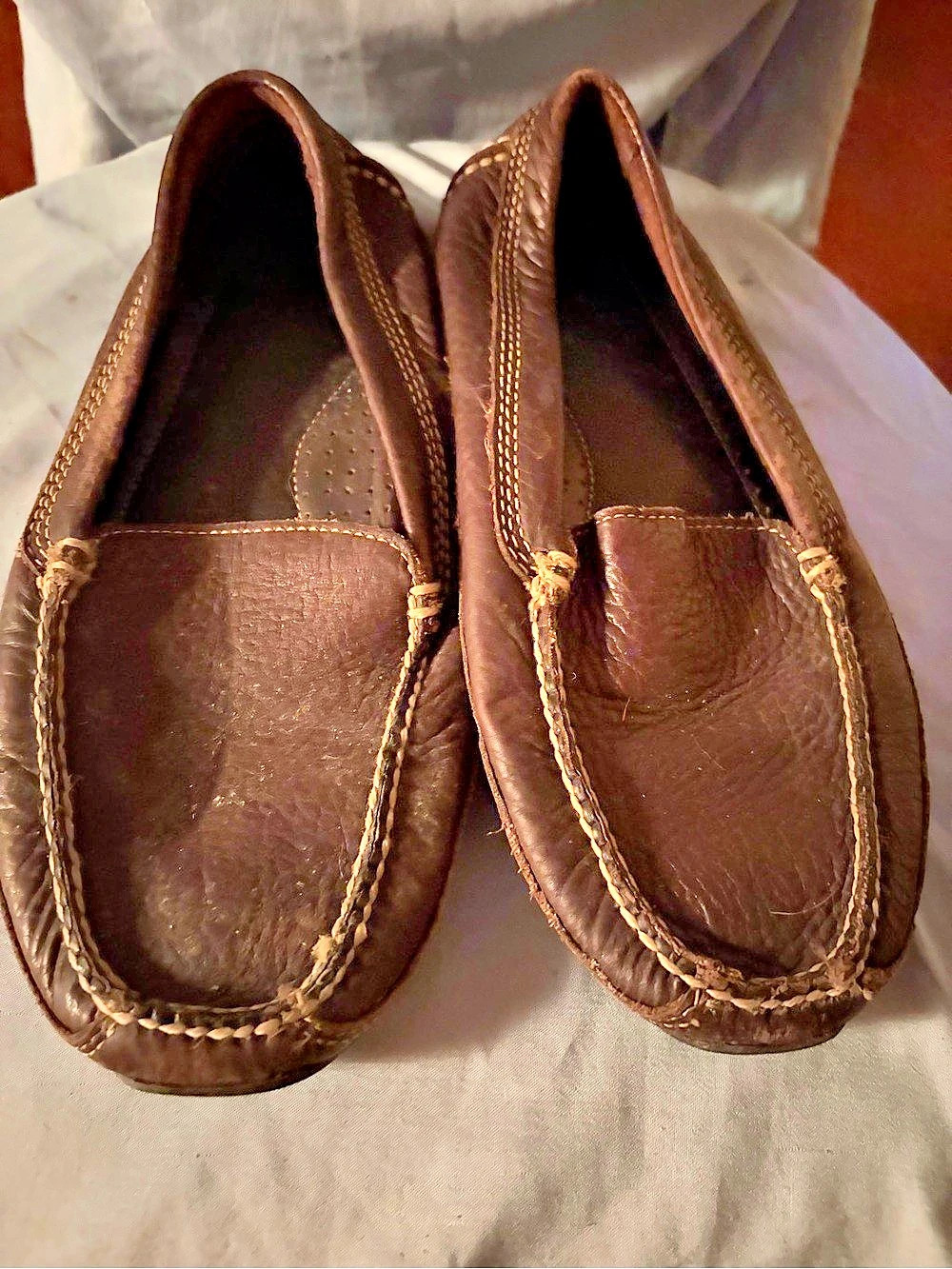 L.L bean Brown Leather-Style Loafers size 8.5